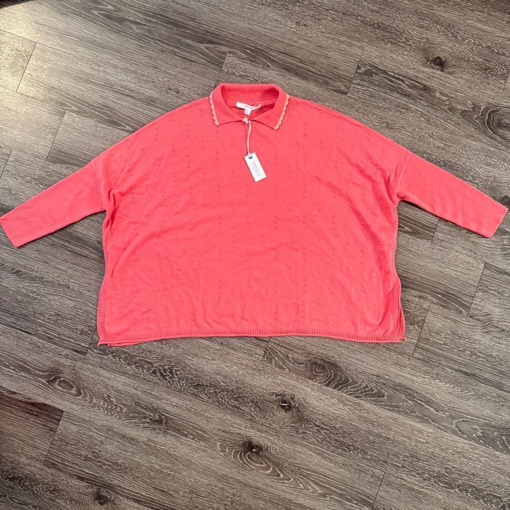 Mersea Catalina Cotton Gurlie Polo Sweater New